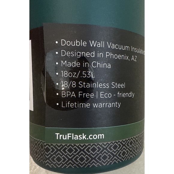 Tru Flask 3 Insulated Bottle 18 oz 24 Hrs Cold 12 Hrs Hot Green, Blue‎ & Orange - Picture 3 of 16